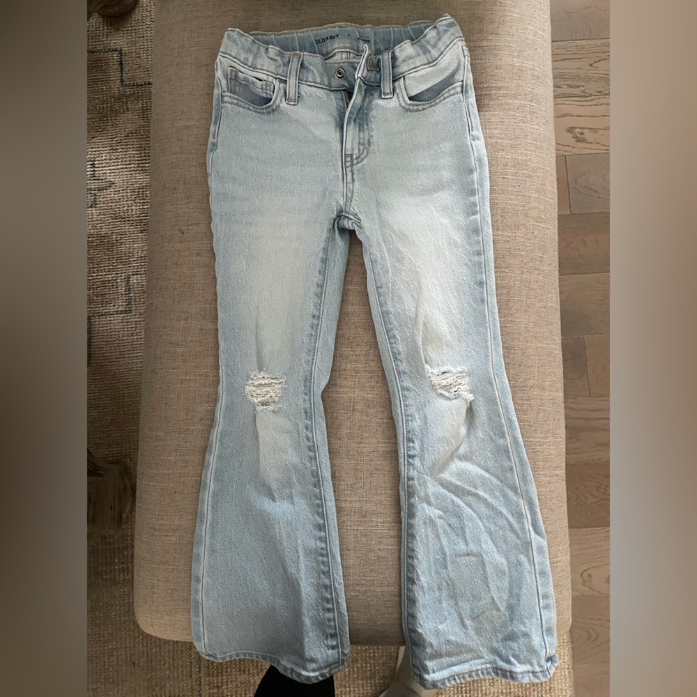 Old Navy Blue Distressed girl jeans